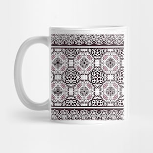 Rich burgundy ornamental design Mug